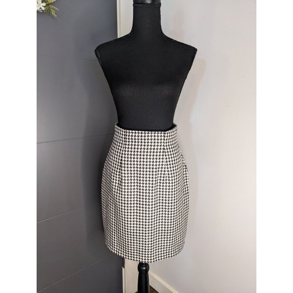 Vintage La‎ Belle High Waisted Houndstooth Pencil Skirt - Made in USA